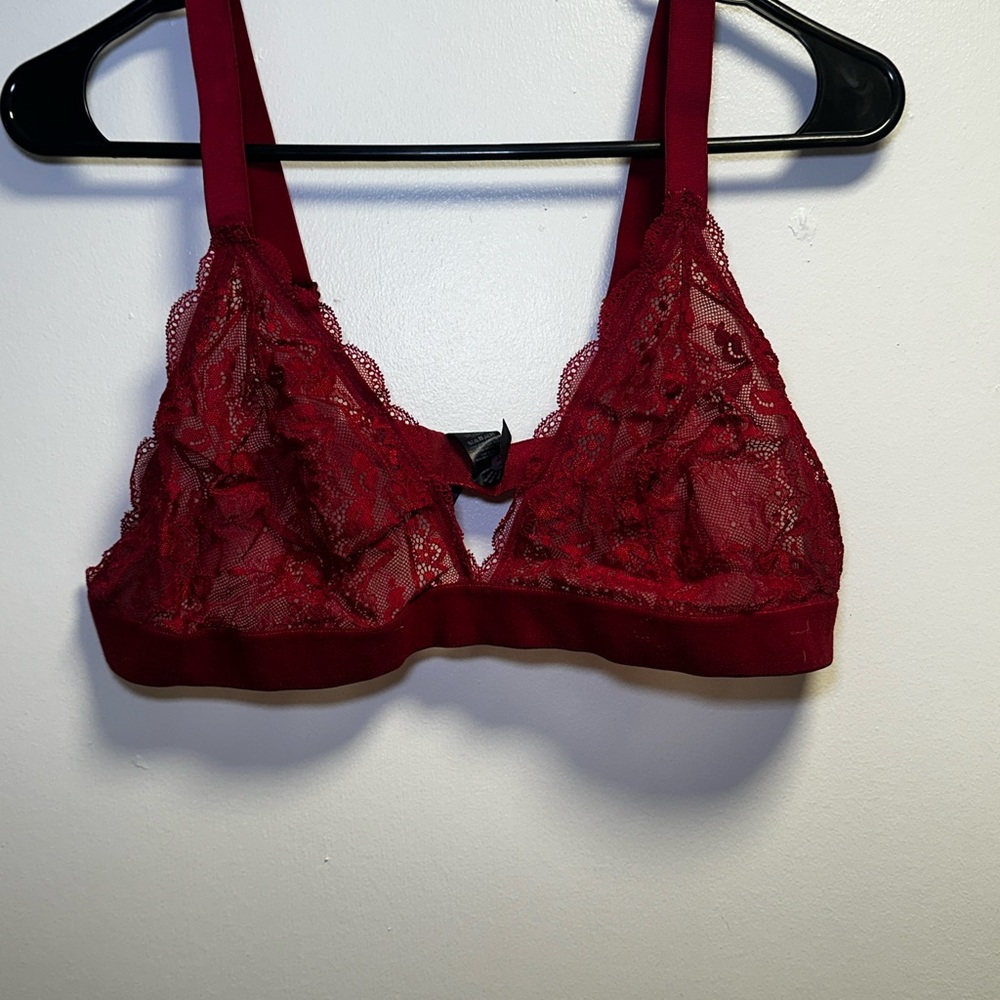 ASOS Lace Bralette in Red